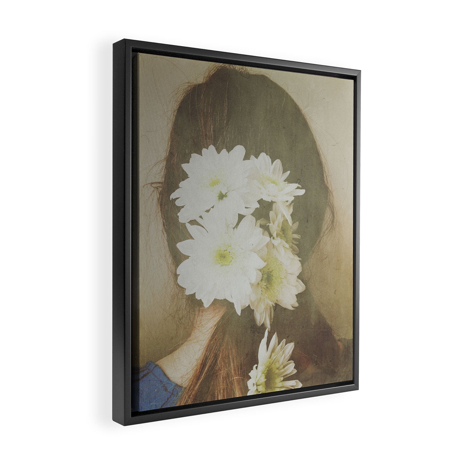 She Had Flowers in Her Hair Framed Canvas Print Gallery Image 2