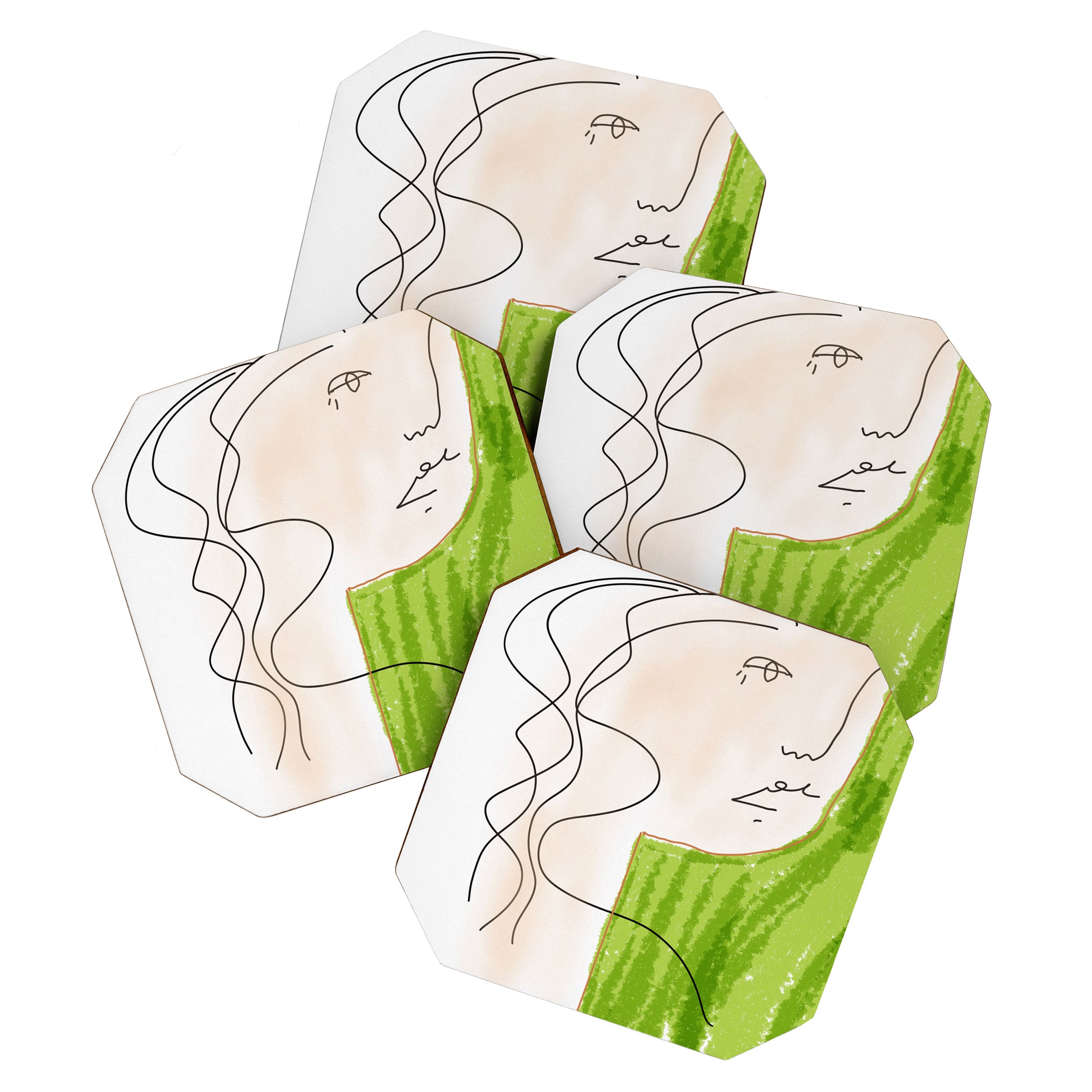 She Never Saw Herself as Others Did Coaster Gallery Image 1