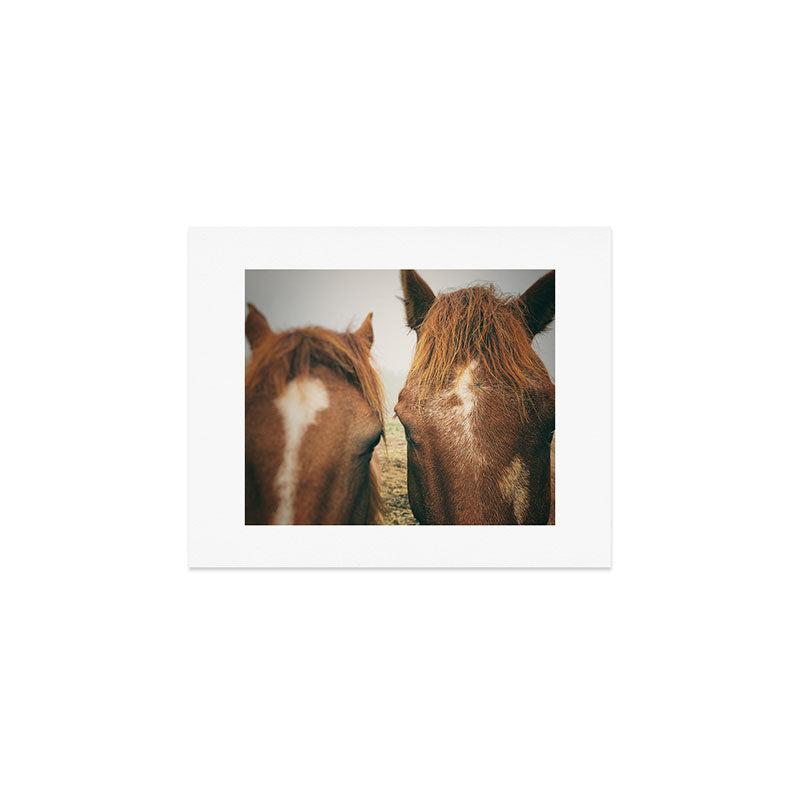 Side By Side  horse portrait photograph Art Print Gallery Image 1