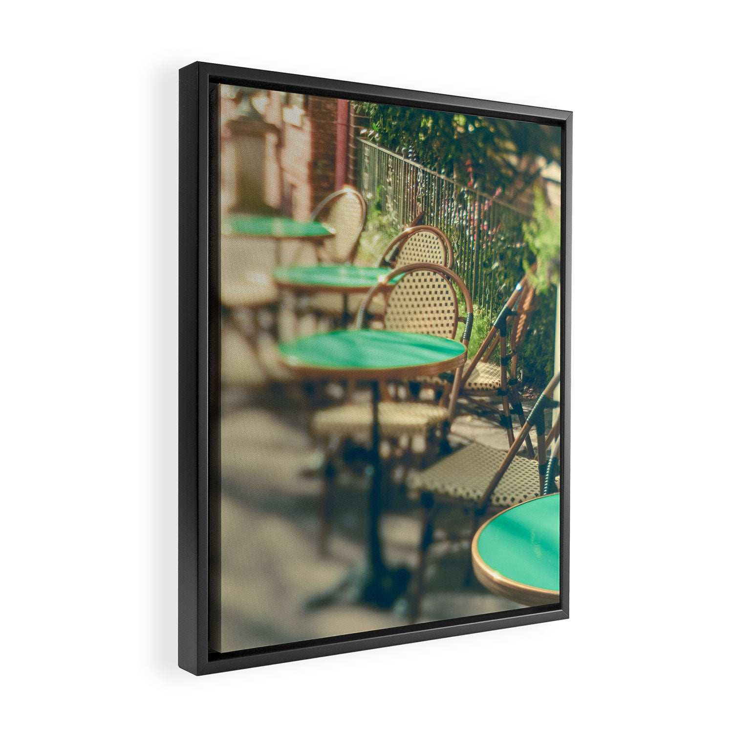 Sidewalk Cafe Framed Canvas Print Gallery Image 2
