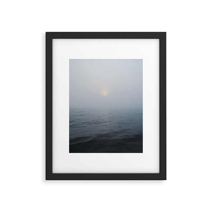 Solitude x Michigan photograph blue periwinkle water travel photo Framed Art Print Gallery Image 1