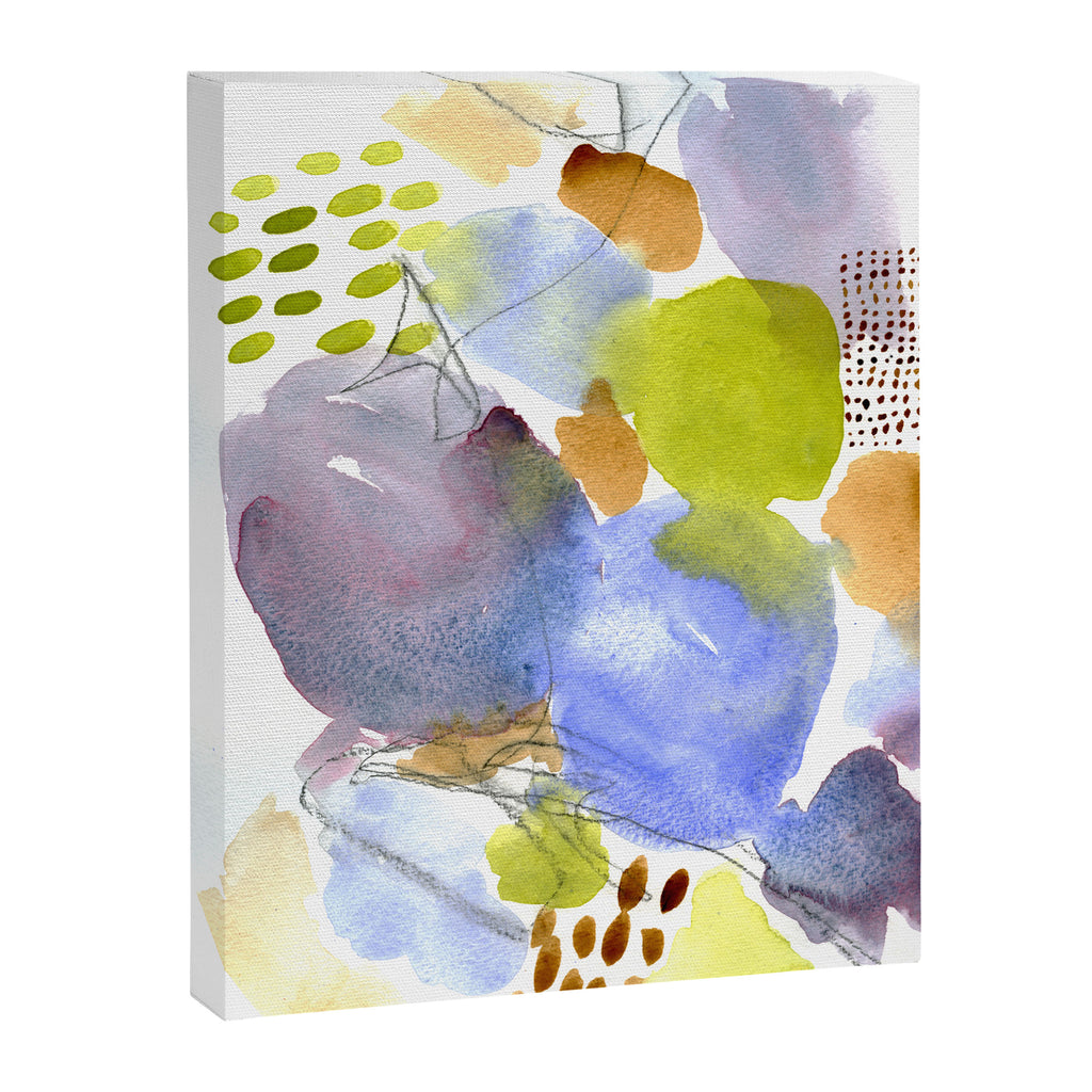 Spring Equinox x colorful happy watercolor abstract painting Canvas Print Gallery Image 6