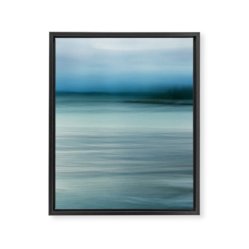 storm on the horizon - abstract ocean landscape photograph Framed Canvas Print Gallery Image 8