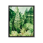 Succulents and Sansevieria houseplant botanical leaf photograph Framed Canvas Print Gallery Image 6