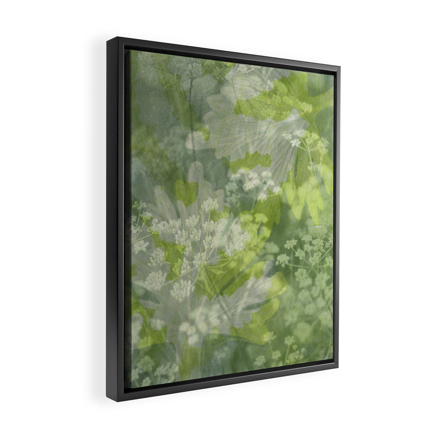 summer dream - abstract double exposure mono print Framed Canvas Print Gallery Image 2