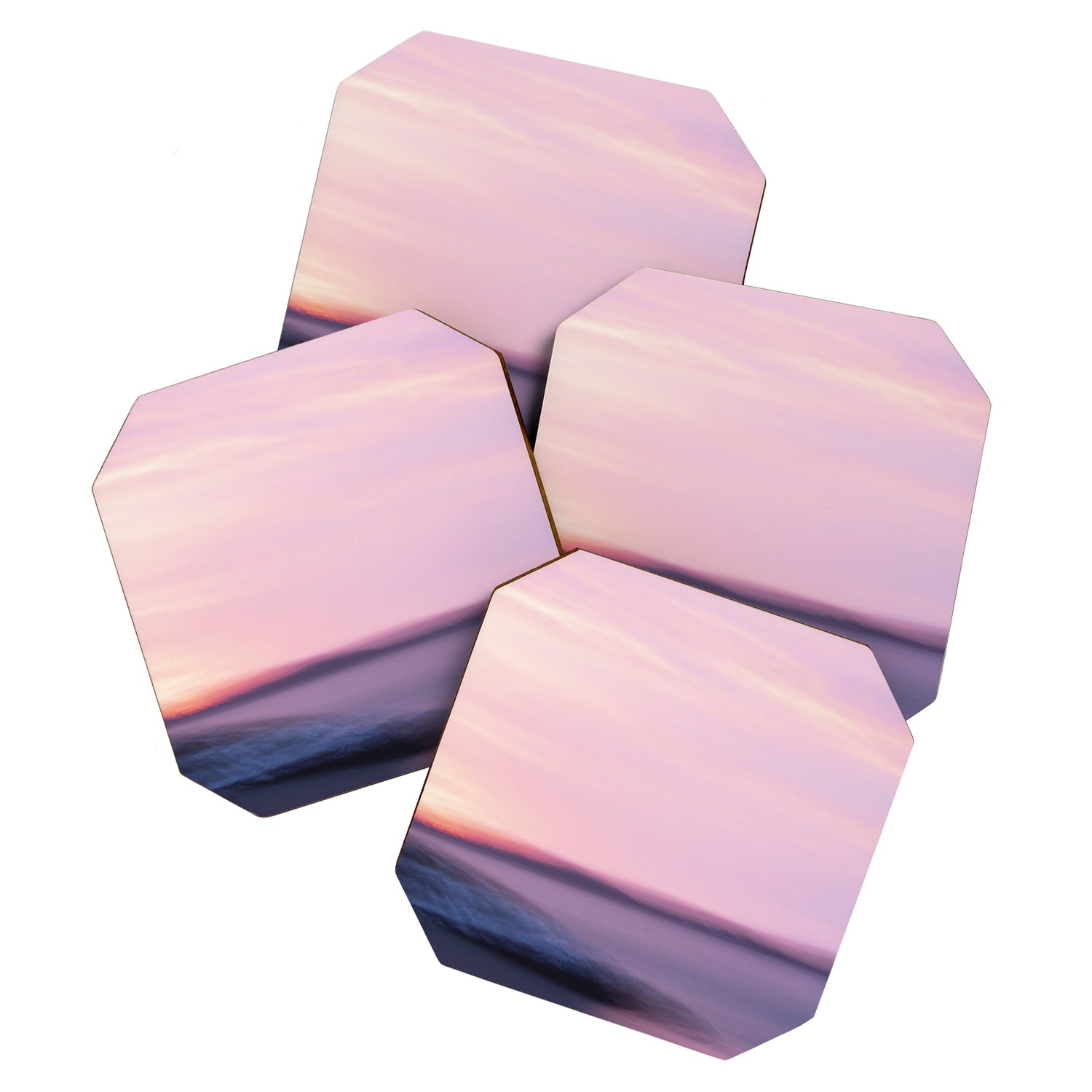 Sunset Abstract - long exposure nature photograph Coaster Gallery Image 1
