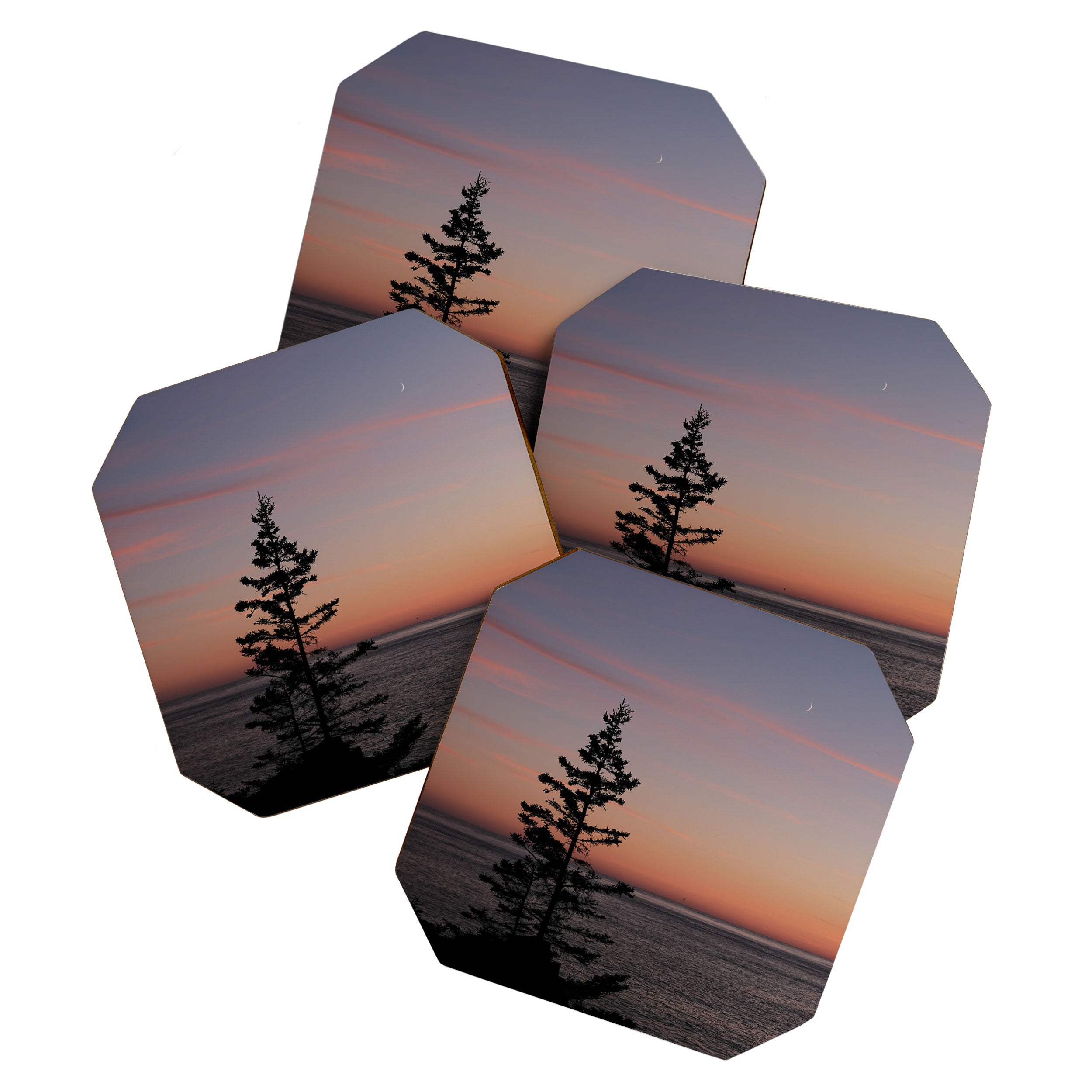 sunset on the bay - nature photograph Coaster Gallery Image 1