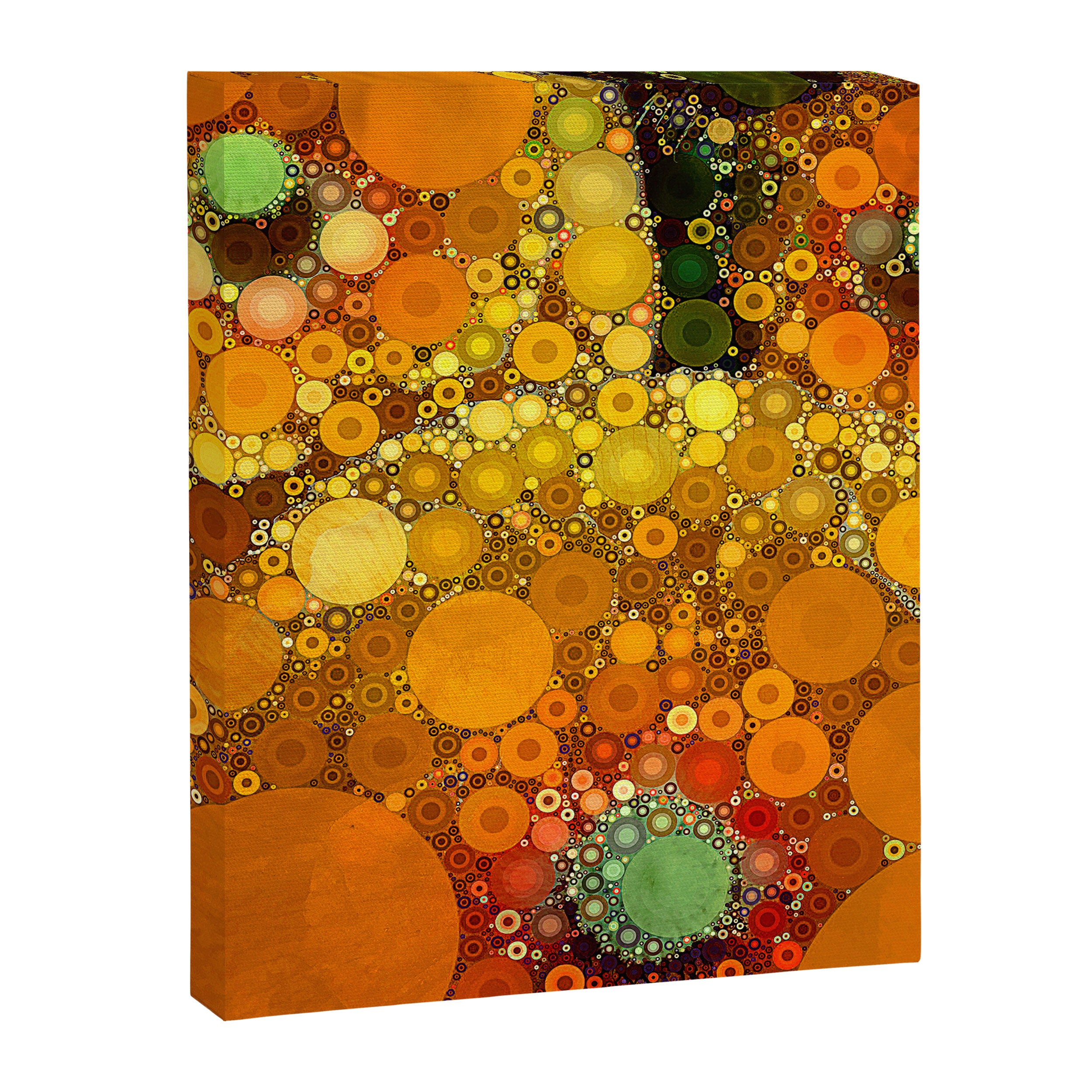 Sunset Poppies - abstract geometric pattern design Canvas Print Gallery Image 8