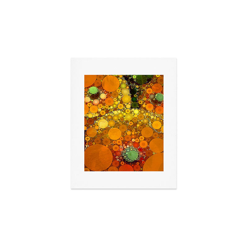 Sunset Poppies - abstract geometric pattern design Art Print Gallery Image 1