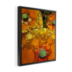 Sunset Poppies - abstract geometric pattern design Framed Canvas Print Gallery Image 2
