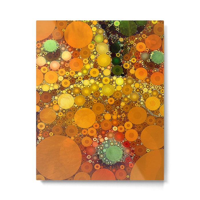 Sunset Poppies - abstract geometric pattern design Metal Print Gallery Image 1