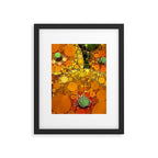 Sunset Poppies - abstract geometric pattern design Framed Art Print Gallery Image 6