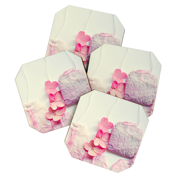 The Art of Tea - white still life photograph wall decor Coaster Gallery Image 1
