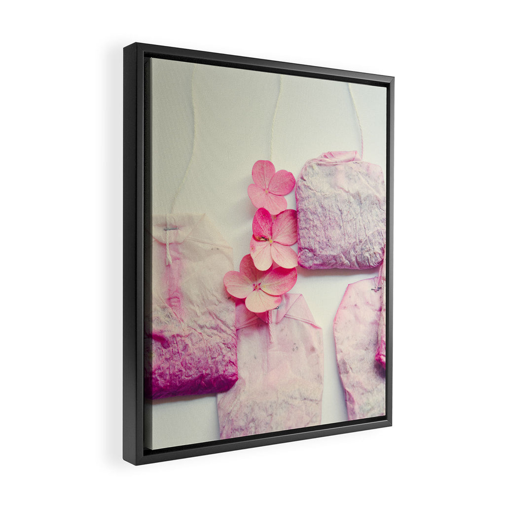 The Art of Tea - white still life photograph wall decor Framed Canvas Print Gallery Image 2