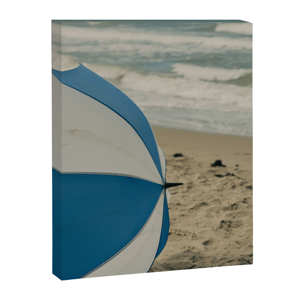 the beach umbrella - ocean sea travel photograph Canvas Print Gallery Image 6