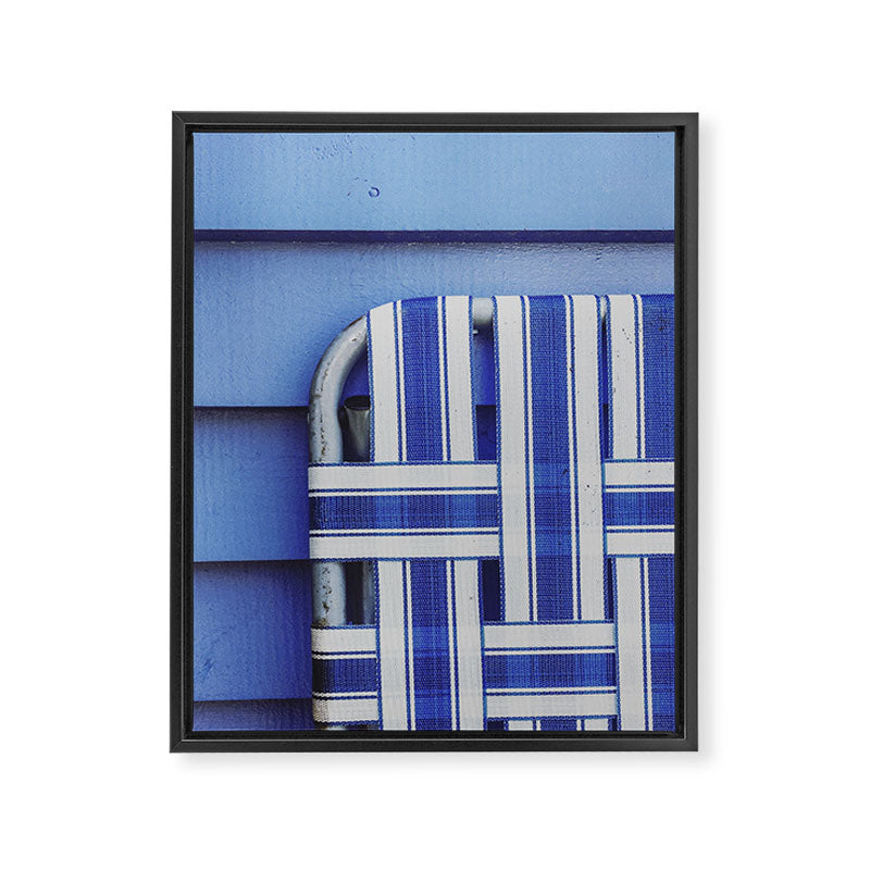The Blue Summer Chair - vintage summer travel cottage happy photograph Framed Canvas Print Gallery Image 8