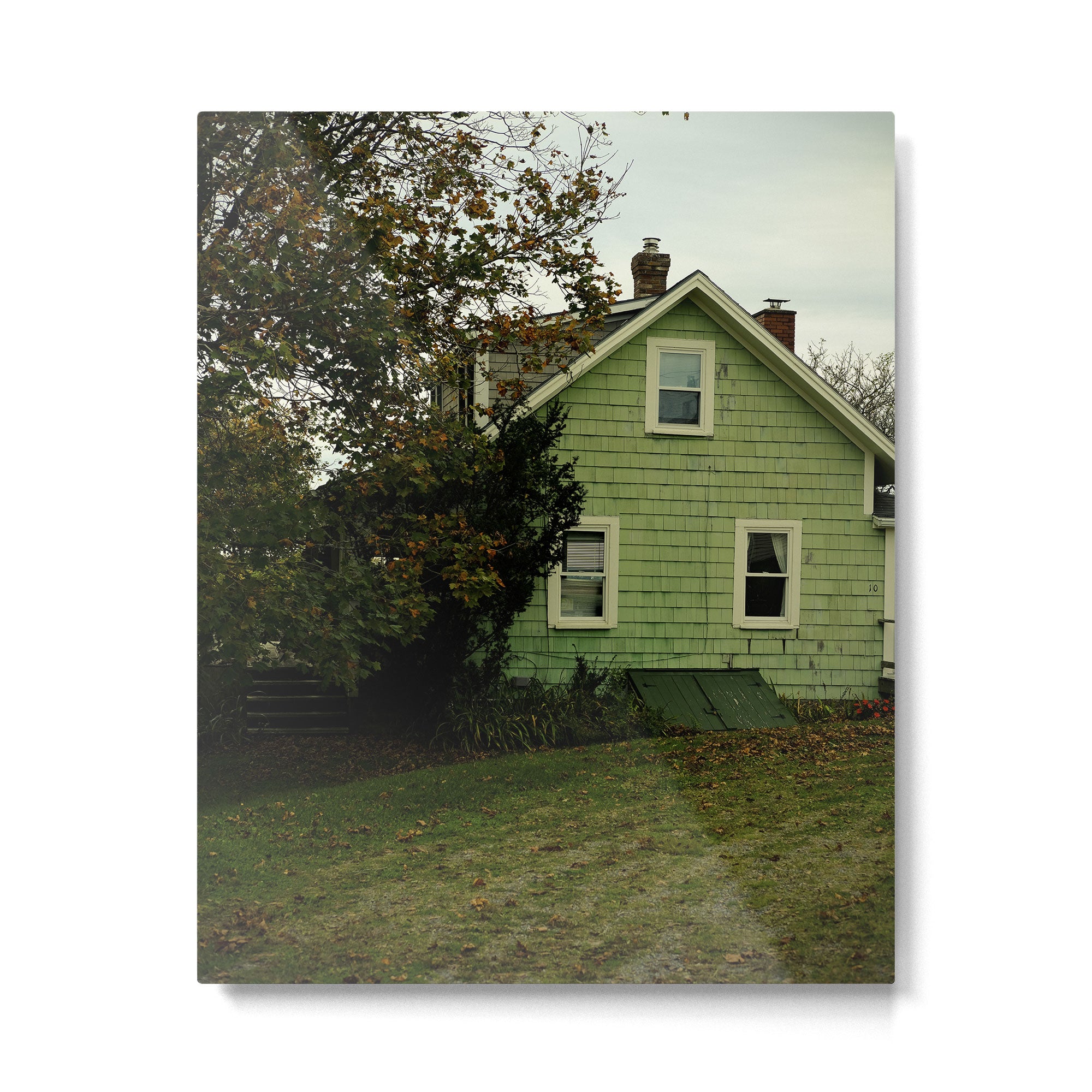 the green cottage - architecture house home photograph Metal Print Gallery Image 4