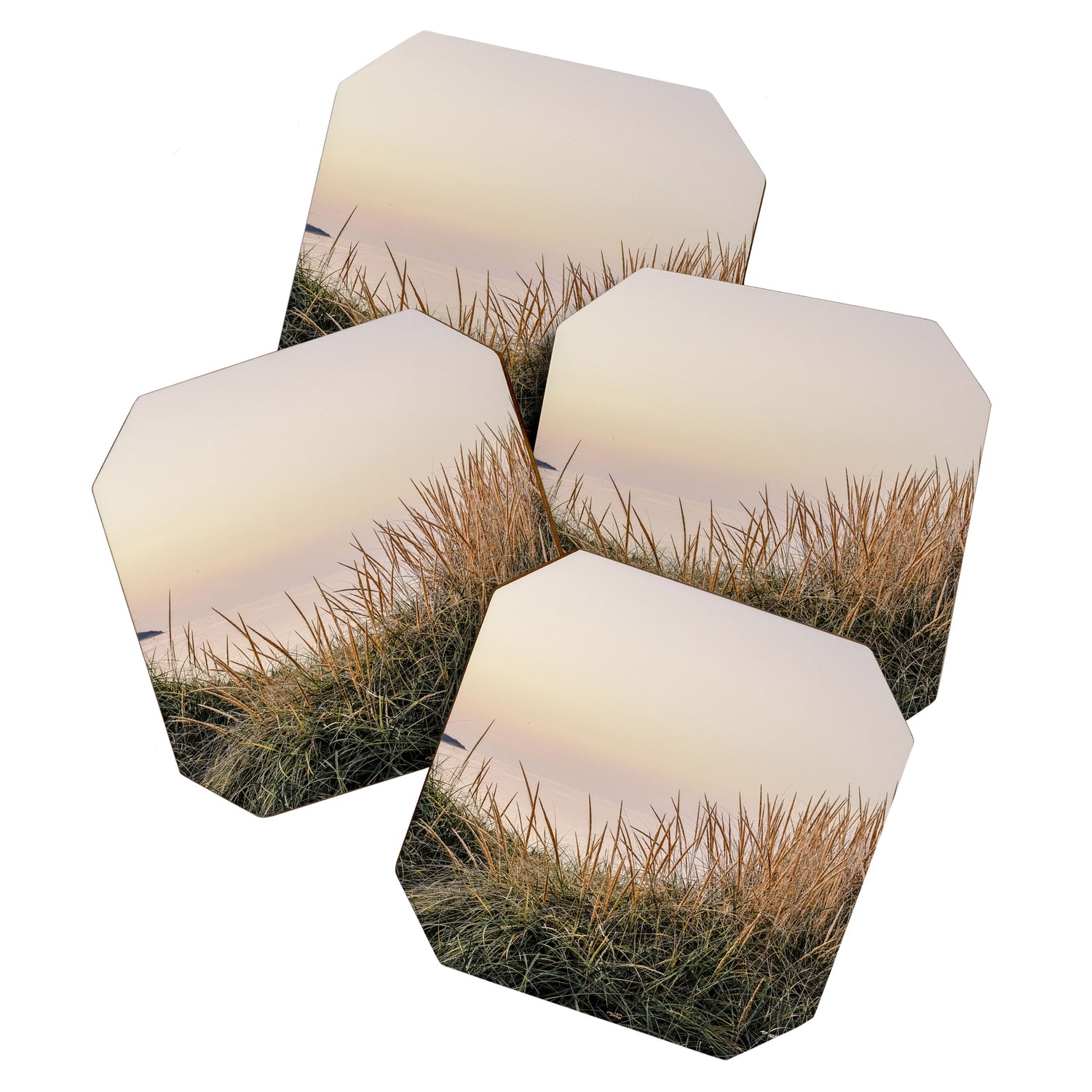 the moments after sunset - nature photograph beach Coaster Gallery Image 1