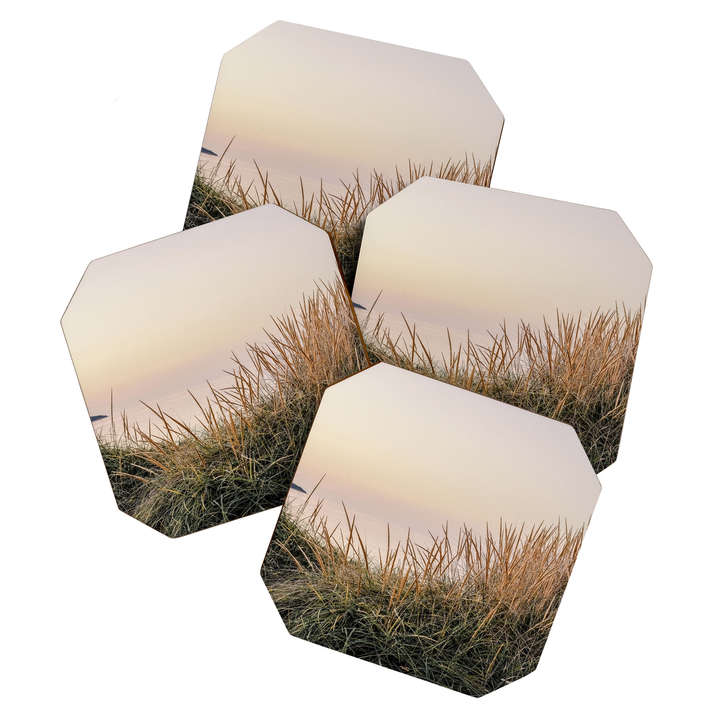 the moments after sunset - nature photograph beach Coaster Gallery Image 1