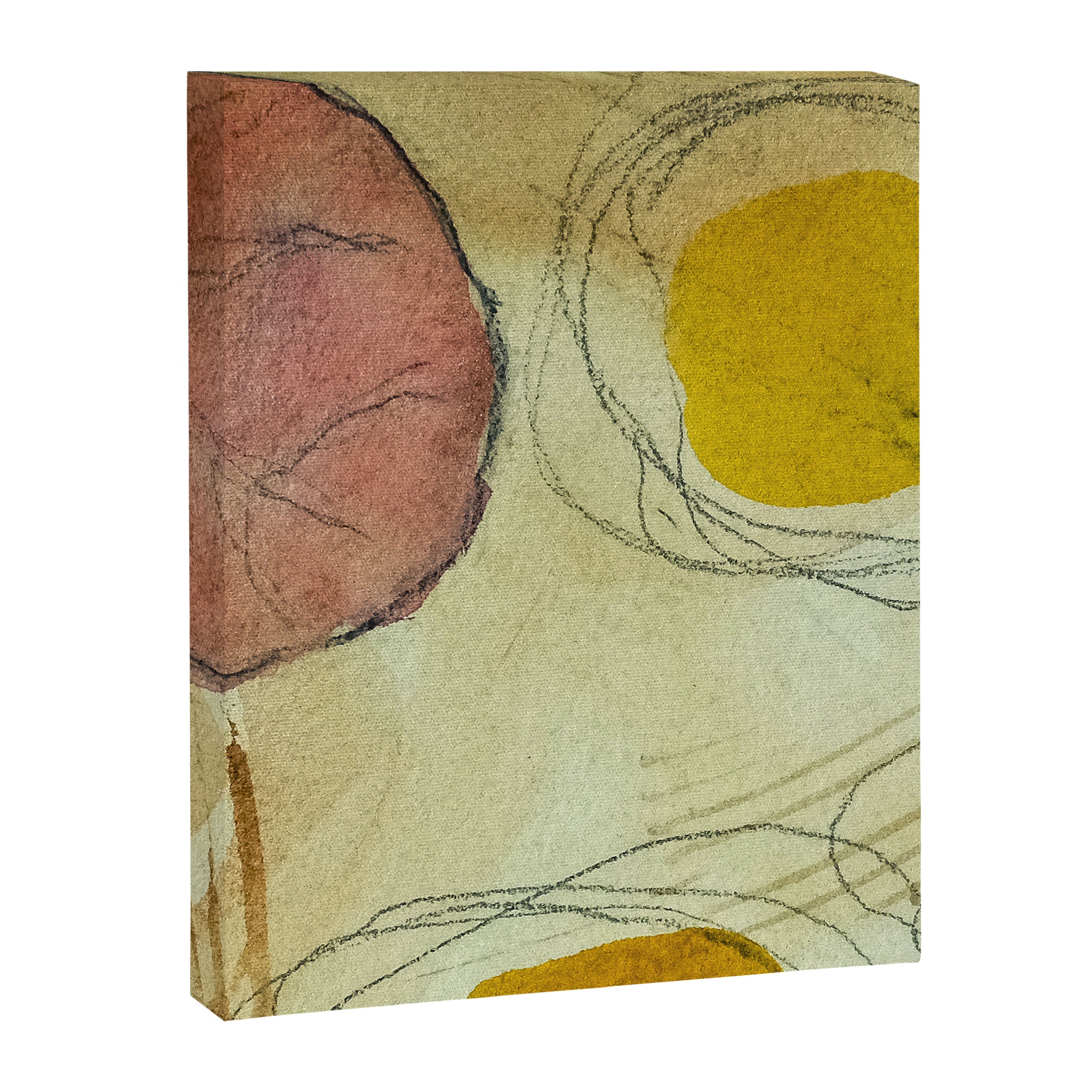 the sun rises and sets modern abstract mixed media painting Canvas Print Gallery Image 6
