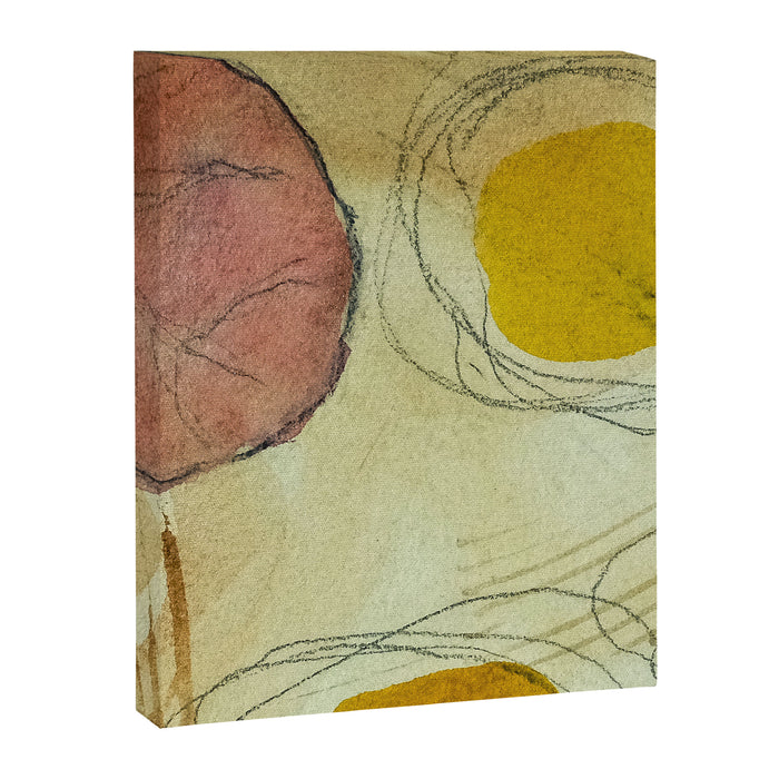 the sun rises and sets modern abstract mixed media painting Canvas Print Gallery Image 1