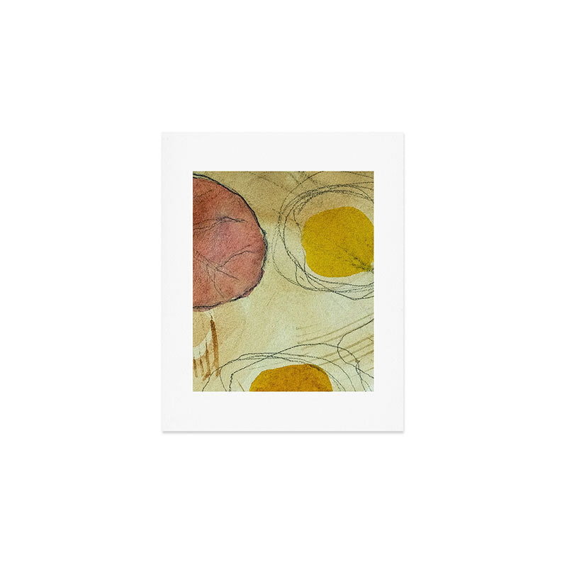the sun rises and sets modern abstract mixed media painting Art Print Gallery Image 1