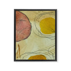 the sun rises and sets modern abstract mixed media painting Framed Canvas Print Gallery Image 6