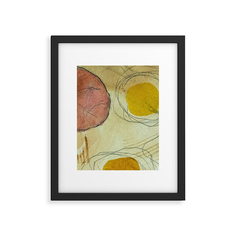 the sun rises and sets modern abstract mixed media painting Framed Art Print Gallery Image 5
