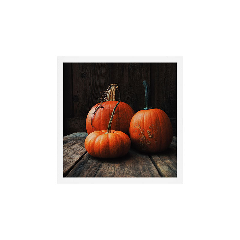 Three Pumpkins Art Print Gallery Image 1