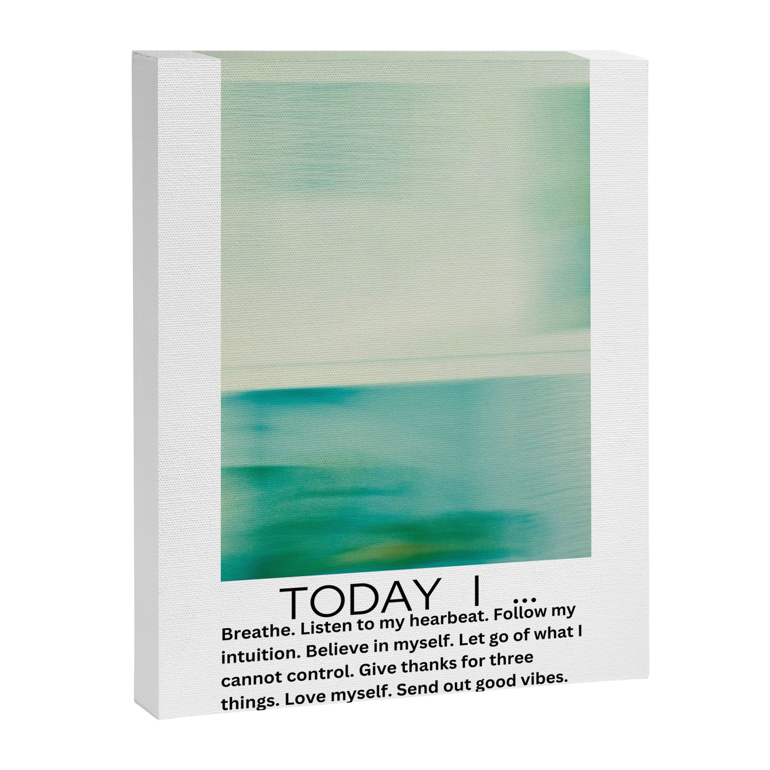 Today I believe in myself - positive affirmation yoga Canvas Print Gallery Image 6