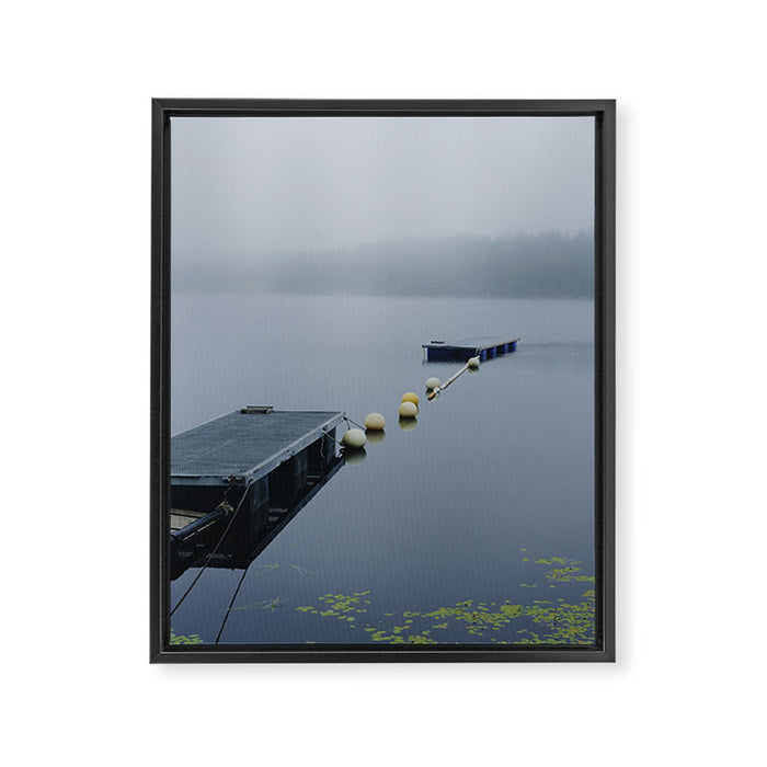 torrey pond - fog nature water travel photograph Framed Canvas Print Gallery Image 1