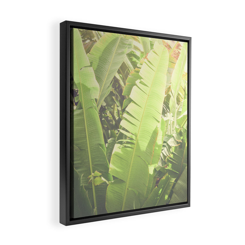 Tropical Banana - Green Framed Canvas Print Gallery Image 2