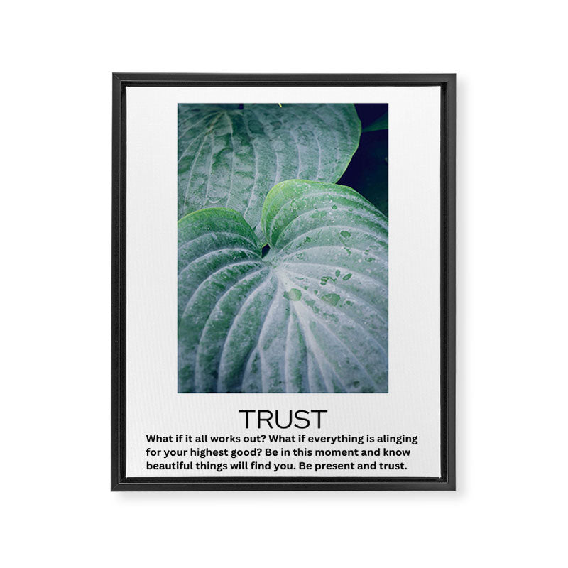trust - inspirational motivational quote affirmation Framed Canvas Print Gallery Image 6
