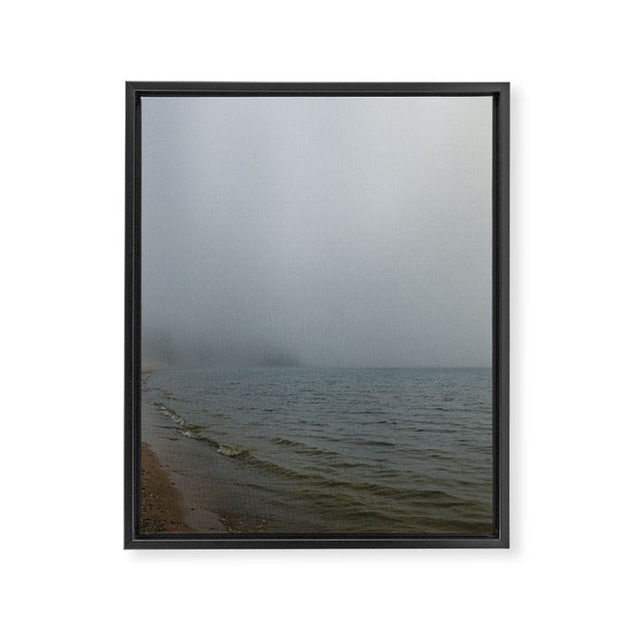 Walking Meditation x Michigan photograph travel photo water Framed Canvas Print Gallery Image 1
