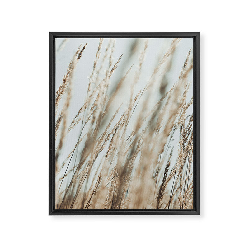 Wandering Through an Autumn Day x nature environmental photograph mint green blue Framed Canvas Print Gallery Image 6