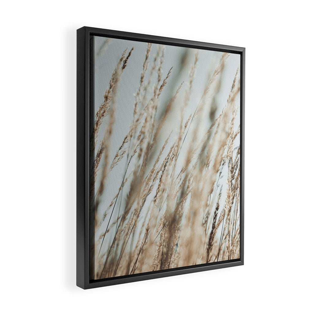 Wandering Through an Autumn Day x nature environmental photograph mint green blue Framed Canvas Print Gallery Image 2