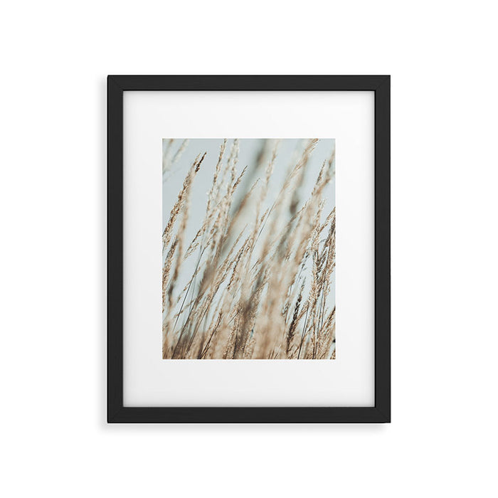 Wandering Through an Autumn Day x nature environmental photograph mint green blue Framed Art Print Gallery Image 1