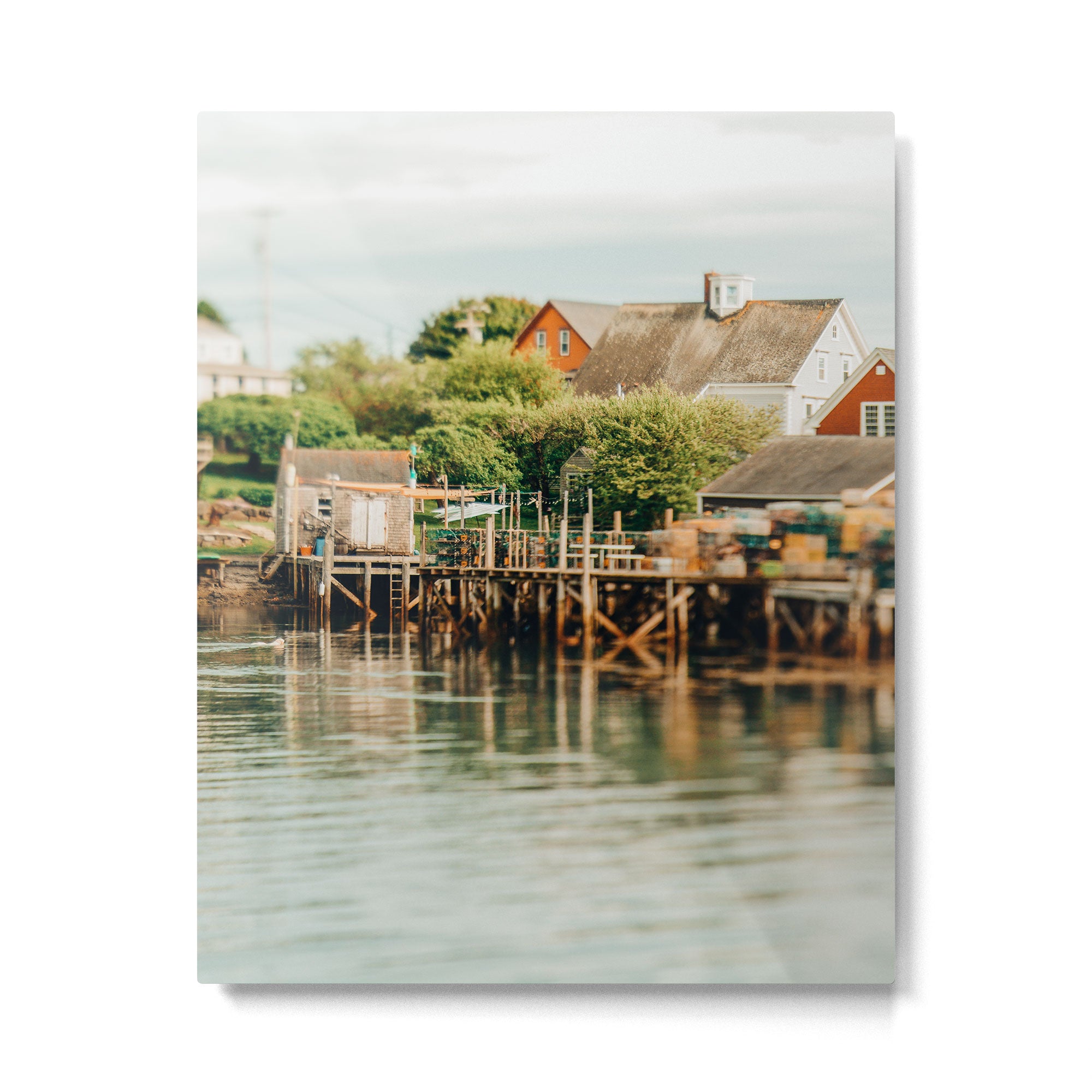 Waterfront  Port Clyde Maine nautical travel photograph Metal Print Gallery Image 4
