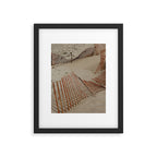 weathered red beach fence - sand coast travel photograph Framed Art Print Gallery Image 5