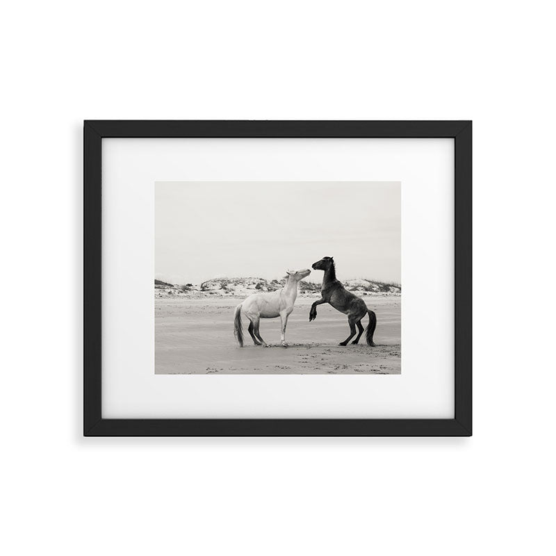 Wild Horses 4 - Black and White Framed Art Print Gallery Image 5