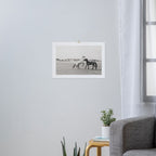 Wild Horses 5 - Black and White Art Print Gallery Image 3