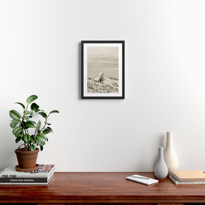 Wild Horses 7 - Black and White Framed Art Print Gallery Image 2