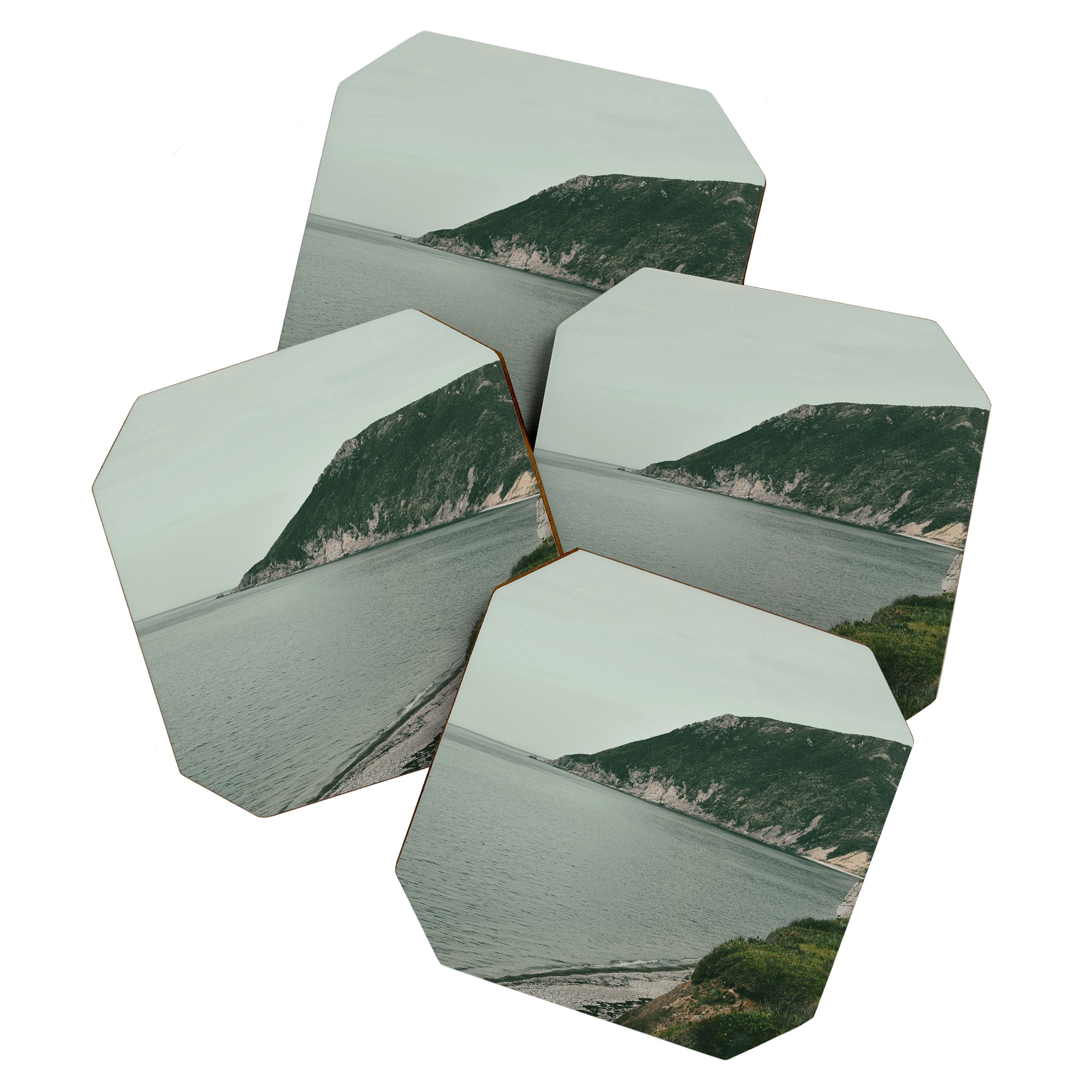 Wilderness - mountains and sea photograph Coaster Gallery Image 1