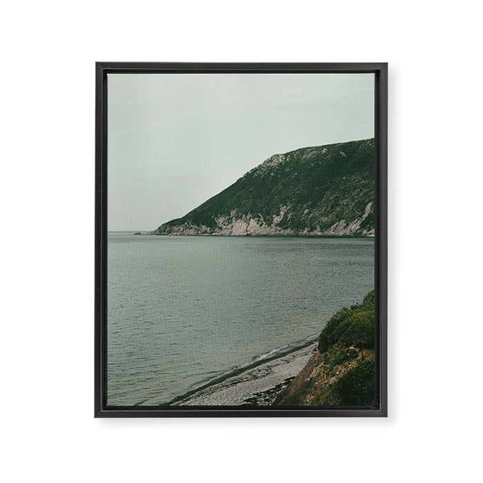 Wilderness - mountains and sea photograph Framed Canvas Print Gallery Image 1