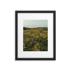 wildflower field by the sea - nature photograph autumn Framed Art Print Gallery Image 4