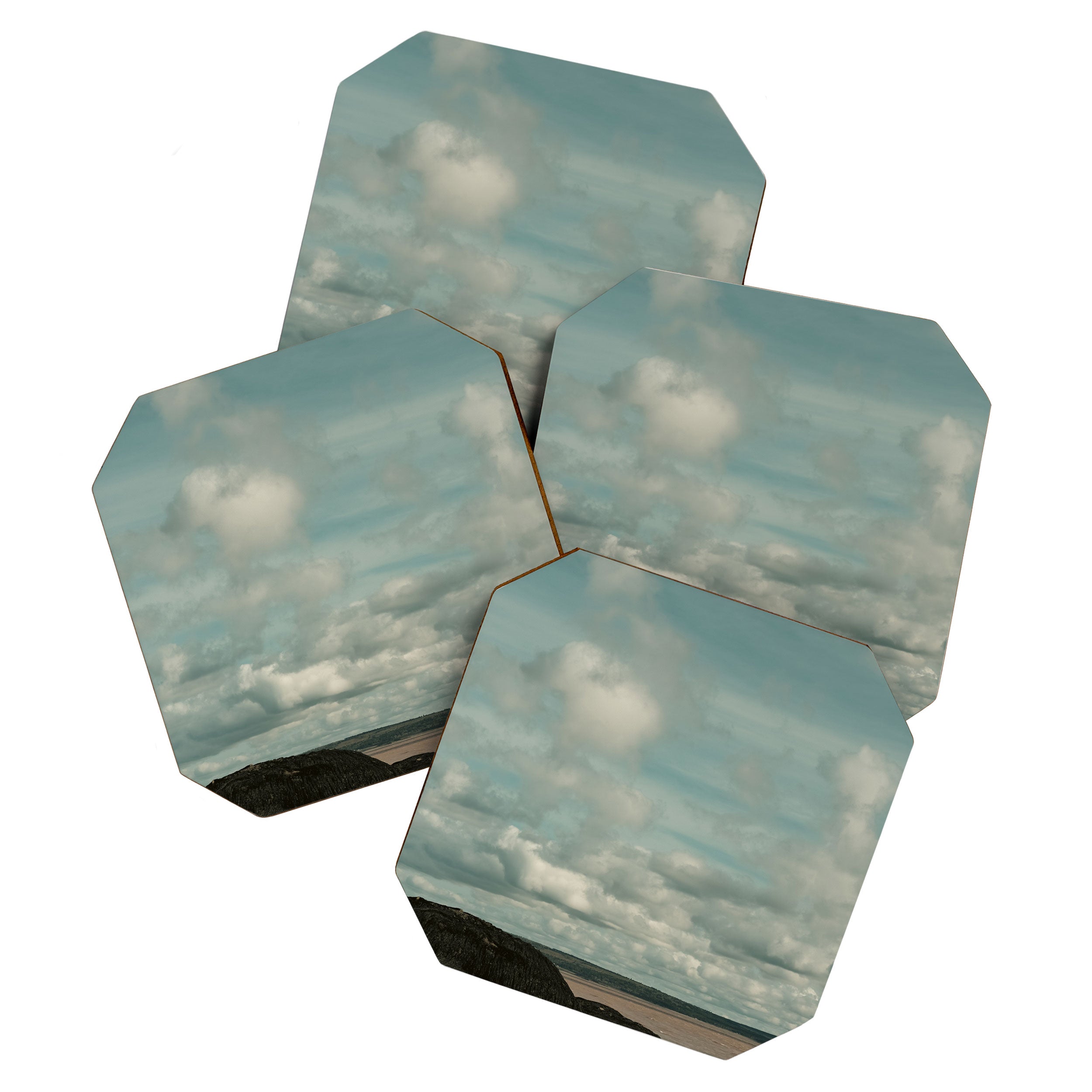 windswept clouds - cloudscape nature photograph bay of fundy Coaster Gallery Image 1