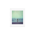 Woman on the Beach Art Print Gallery Image 1