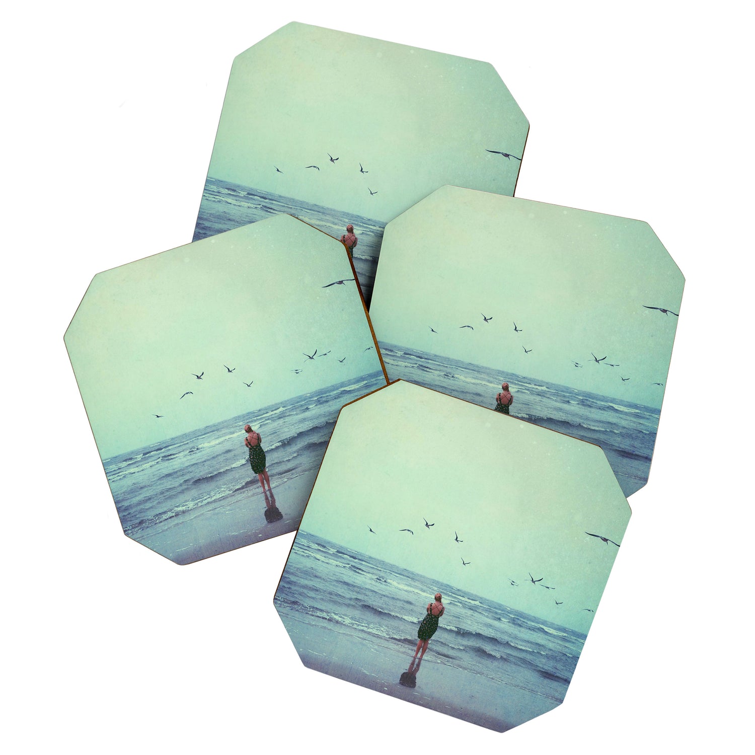 Woman on the Beach Coaster Gallery Image 1
