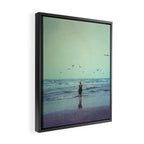 Woman on the Beach Framed Canvas Print Gallery Image 2