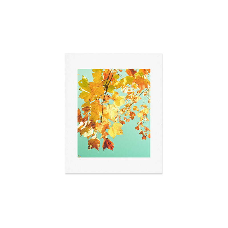 Yellow Leaves - autumn fall color nature photograph Art Print Gallery Image 1